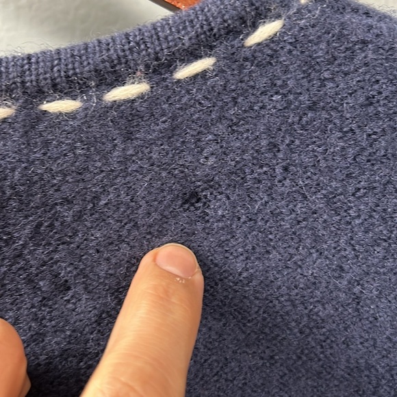 Karen Scott Light Navy Blue Tweed Style Cardigan size M sweater lady - Picture 14 of 16